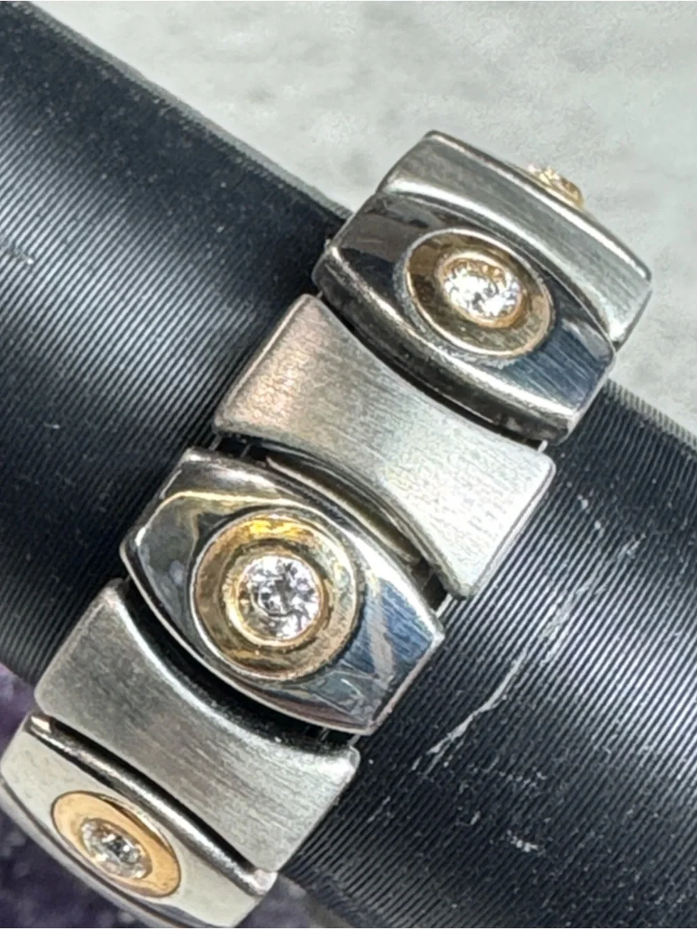 Speidel Stainless Steel 14 kt DQCZ Ring Size 7 Unisex